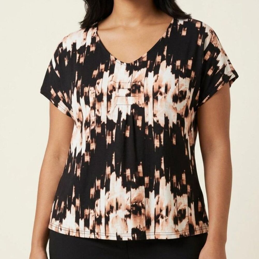 Derek Lam 10 Crosby Graphic Print Top Size Small Professional Chic